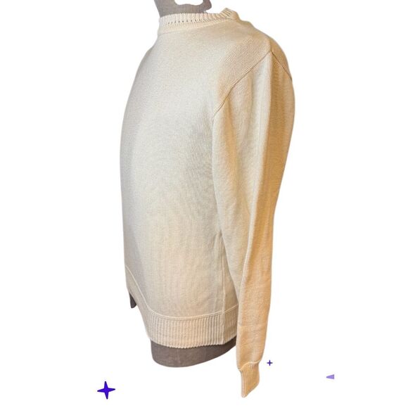 New!  Isle of Cotton Men’s Pullover Sweater Sz. M Golf Cream - Picture 3 of 9